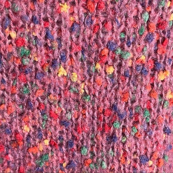United Knitwear Pink Rainbow Dot Cowl Neck Sweater Large - Picture 5 of 9